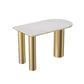 Modern Stone and Iron Counter Height Table Free Form Bar Table with 3 Legs Gold Without Chairs Clearhalo 'Bar Furniture' 'Bar Tables' 'bar_tables' 'furn' 'furn_bar_tables' 'Furniture' 'Kitchen & Dining Furniture' 6987197