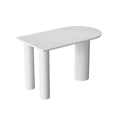 Modern Stone and Iron Counter Height Table Free Form Bar Table with 3 Legs White Without Chairs Clearhalo 'Bar Furniture' 'Bar Tables' 'bar_tables' 'furn' 'furn_bar_tables' 'Furniture' 'Kitchen & Dining Furniture' 6987198