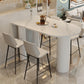 Modern Stone and Iron Counter Height Table Free Form Bar Table with 3 Legs Clearhalo 'Bar Furniture' 'Bar Tables' 'bar_tables' 'furn' 'furn_bar_tables' 'Furniture' 'Kitchen & Dining Furniture' 6987199