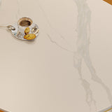 Modern Stone and Iron Counter Height Table Free Form Bar Table with 3 Legs Clearhalo 'Bar Furniture' 'Bar Tables' 'bar_tables' 'furn' 'furn_bar_tables' 'Furniture' 'Kitchen & Dining Furniture' 6987205