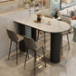 Modern Stone and Iron Counter Height Table Free Form Bar Table with 3 Legs Clearhalo 'Bar Furniture' 'Bar Tables' 'bar_tables' 'furn' 'furn_bar_tables' 'Furniture' 'Kitchen & Dining Furniture' 6987207