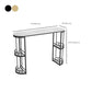 Double Storage Base Bar Dining Table Modern Oval Bar Dining Table Clearhalo 'Bar Furniture' 'Bar Tables' 'bar_tables' 'furn' 'furn_bar_tables' 'Furniture' 'Kitchen & Dining Furniture' 6987226