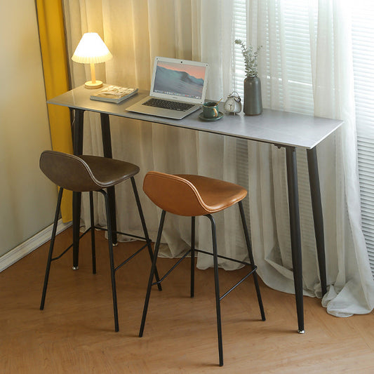 Industrielle Rechteck Bar Esstisch Stein Tisch Tisch mit 4 Beinen