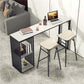 Industrial Stone Top Bar Dining Table Rectangle Bar Table with Storage Base Clearhalo 'Bar Furniture' 'Bar Tables' 'bar_tables' 'furn' 'furn_bar_tables' 'Furniture' 'Kitchen & Dining Furniture' 6987322