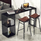 Industrial Stone Top Bar Dining Table Rectangle Bar Table with Storage Base Clearhalo 'Bar Furniture' 'Bar Tables' 'bar_tables' 'furn' 'furn_bar_tables' 'Furniture' 'Kitchen & Dining Furniture' 6987323