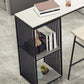 Industrial Stone Top Bar Dining Table Rectangle Bar Table with Storage Base Clearhalo 'Bar Furniture' 'Bar Tables' 'bar_tables' 'furn' 'furn_bar_tables' 'Furniture' 'Kitchen & Dining Furniture' 6987324