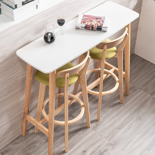 Rechteck Holzzählerhöhe Esstisch zeitgenössischer Trestle Basisstange Tisch