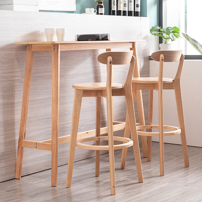 Tavolo da pranzo rettangolare in legno ad altezza bancone Tavolo da bar moderno con base a cavalletto
