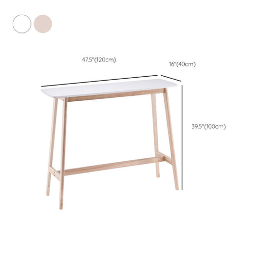 Rechteck Holzzählerhöhe Esstisch zeitgenössischer Trestle Basisstange Tisch