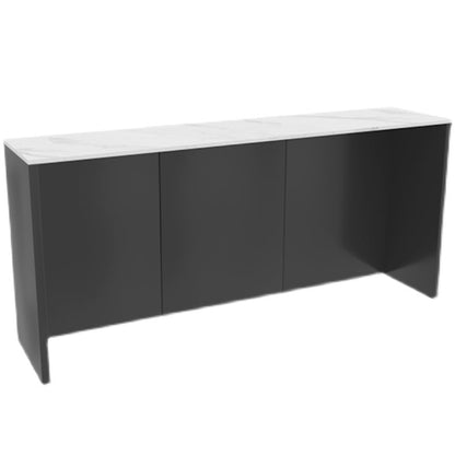 Industrial Style Bar Table Rectangle Stone Fixed Bistro Bar Desk for Indoor Without Chairs Clearhalo 'Bar Furniture' 'Bar Tables' 'bar_tables' 'furn' 'furn_bar_tables' 'Furniture' 'Kitchen & Dining Furniture' 6987381