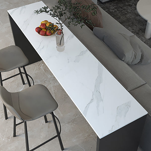 Industrial Style Bar Table Rectangle Stone Fixed Bistro Bar Desk for Indoor Clearhalo 'Bar Furniture' 'Bar Tables' 'bar_tables' 'furn' 'furn_bar_tables' 'Furniture' 'Kitchen & Dining Furniture' 6987382