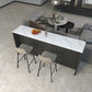Industrial Style Bar Table Rectangle Stone Fixed Bistro Bar Desk for Indoor Clearhalo 'Bar Furniture' 'Bar Tables' 'bar_tables' 'furn' 'furn_bar_tables' 'Furniture' 'Kitchen & Dining Furniture' 6987383