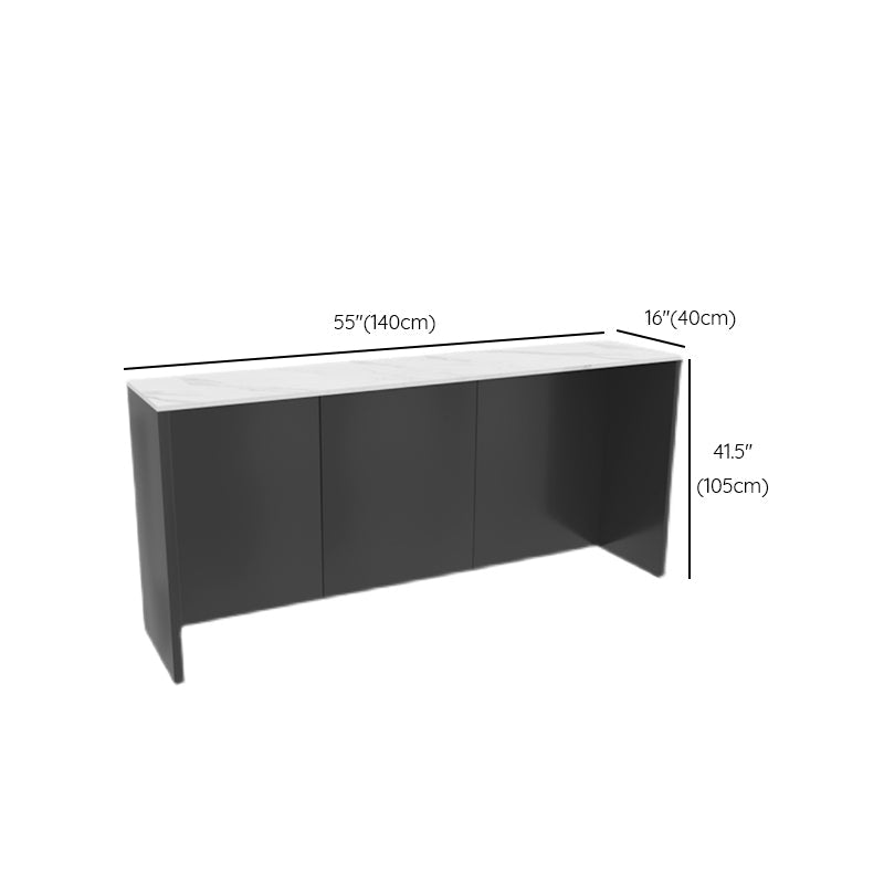 Industrial Style Bar Table Rectangle Stone Fixed Bistro Bar Desk for Indoor Clearhalo 'Bar Furniture' 'Bar Tables' 'bar_tables' 'furn' 'furn_bar_tables' 'Furniture' 'Kitchen & Dining Furniture' 6987388