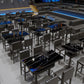 Industrial Style Bar Wine Table Black Color Bar Dining Table with Storage Clearhalo 'Bar Furniture' 'Bar Tables' 'bar_tables' 'furn' 'furn_bar_tables' 'Furniture' 'Kitchen & Dining Furniture' 6987390