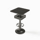 Industrial Style Bar Wine Table Black Color Bar Dining Table with Storage Stone Square Without Chairs Clearhalo 'Bar Furniture' 'Bar Tables' 'bar_tables' 'furn' 'furn_bar_tables' 'Furniture' 'Kitchen & Dining Furniture' 6987391