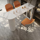 Contemporary Bar Wine Table Stone Bar Dining Table with Double Pedestal Clearhalo 'Bar Furniture' 'Bar Tables' 'bar_tables' 'furn' 'furn_bar_tables' 'Furniture' 'Kitchen & Dining Furniture' 6987407