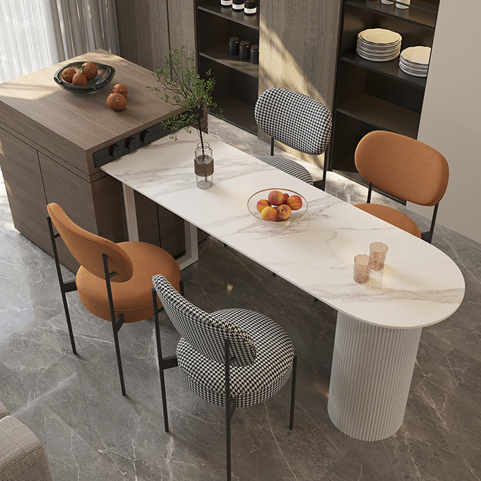 Contemporary Bar Wine Table Stone Bar Dining Table with Double Pedestal Clearhalo 'Bar Furniture' 'Bar Tables' 'bar_tables' 'furn' 'furn_bar_tables' 'Furniture' 'Kitchen & Dining Furniture' 6987408