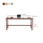 Modern Style Rectangle Bar Table Solid Wood Fixed Bistro Bar Desk for Living Room