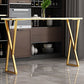 Glam Style Bar Table Rectangle Stone Bar Dining Table for Home White Without Chairs Clearhalo 'Bar Furniture' 'Bar Tables' 'bar_tables' 'furn' 'furn_bar_tables' 'Furniture' 'Kitchen & Dining Furniture' 6987443