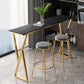 Glam Style Bar Table Rectangle Stone Bar Dining Table for Home Clearhalo 'Bar Furniture' 'Bar Tables' 'bar_tables' 'furn' 'furn_bar_tables' 'Furniture' 'Kitchen & Dining Furniture' 6987444