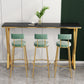 Glam Style Bar Table Rectangle Stone Bar Dining Table for Home Clearhalo 'Bar Furniture' 'Bar Tables' 'bar_tables' 'furn' 'furn_bar_tables' 'Furniture' 'Kitchen & Dining Furniture' 6987446