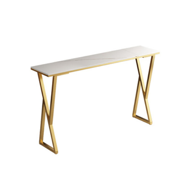 Glam Style Bar Table Rectangle Stone Bar Dining Table for Home Clearhalo 'Bar Furniture' 'Bar Tables' 'bar_tables' 'furn' 'furn_bar_tables' 'Furniture' 'Kitchen & Dining Furniture' 6987447