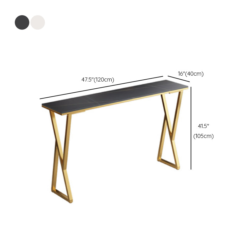 Glam Style Bar Table Rectangle Stone Bar Dining Table for Home Clearhalo 'Bar Furniture' 'Bar Tables' 'bar_tables' 'furn' 'furn_bar_tables' 'Furniture' 'Kitchen & Dining Furniture' 6987453