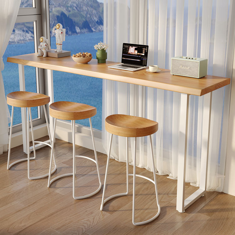 Industrial Rectangle Bar Table Set 1/4 Pcs Solid Wood Bar Table and Bar Stool Clearhalo 'Bar Furniture' 'furn' 'furn_home_bar_bar_sets' 'Furniture' 'Home Bars & Bar Sets' 'home_bar_bar_sets' 'Kitchen & Dining Furniture' 6987622