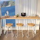 Industrial Rectangle Bar Table Set 1/4 Pcs Solid Wood Bar Table and Bar Stool 4 Pieces: Table, 3 Stools Clearhalo 'Bar Furniture' 'furn' 'furn_home_bar_bar_sets' 'Furniture' 'Home Bars & Bar Sets' 'home_bar_bar_sets' 'Kitchen & Dining Furniture' 6987623