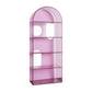 Closed Back Standard Bookshelf Acrylic Bookcase with Rectangular Shelves Pink Clearhalo 'Bookcases' 'furn' 'furn_bookcases' 'Furniture' 'Office Furniture' 6987667