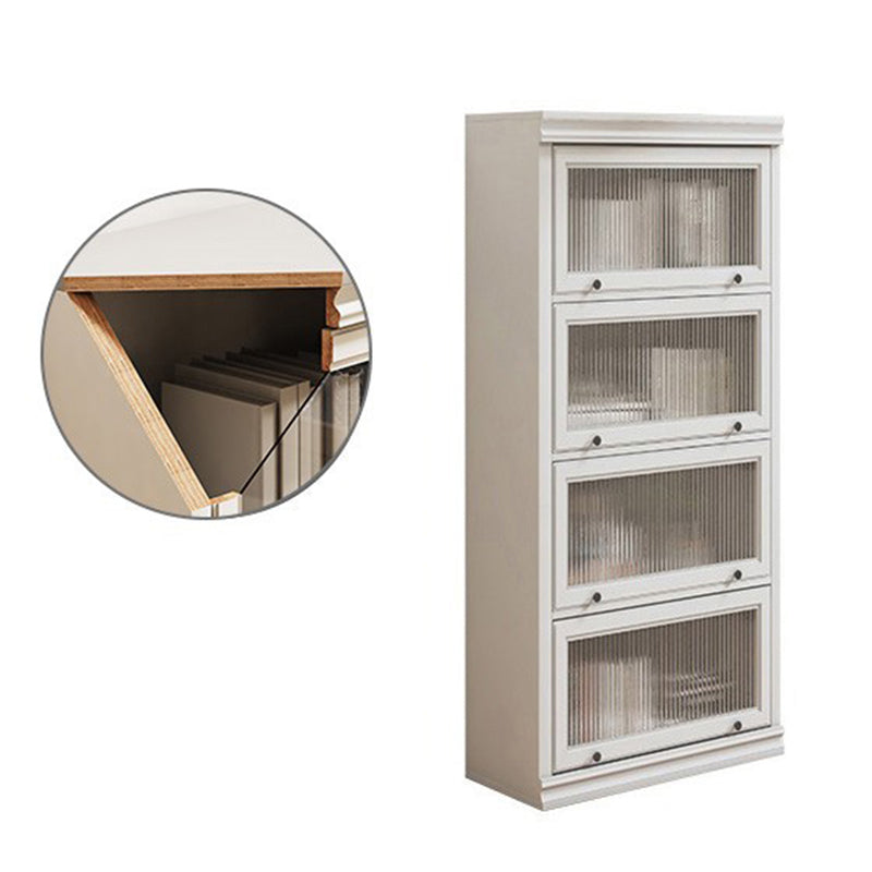 Modern gesloten achterste standaard boekenplank houten boekenkast in wit voor studieruimte