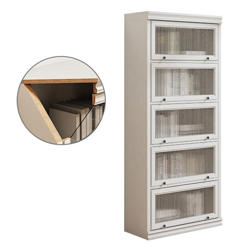 Modern gesloten achterste standaard boekenplank houten boekenkast in wit voor studieruimte