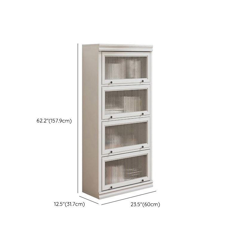 Modern gesloten achterste standaard boekenplank houten boekenkast in wit voor studieruimte