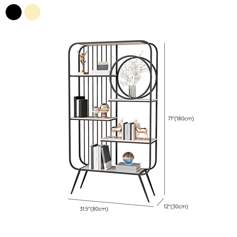 Metal Open Back Bookshelf Standard Shelves Included Bookcase for Study Room Clearhalo 'Bookcases' 'furn' 'furn_bookcases' 'Furniture' 'Office Furniture' 6987720