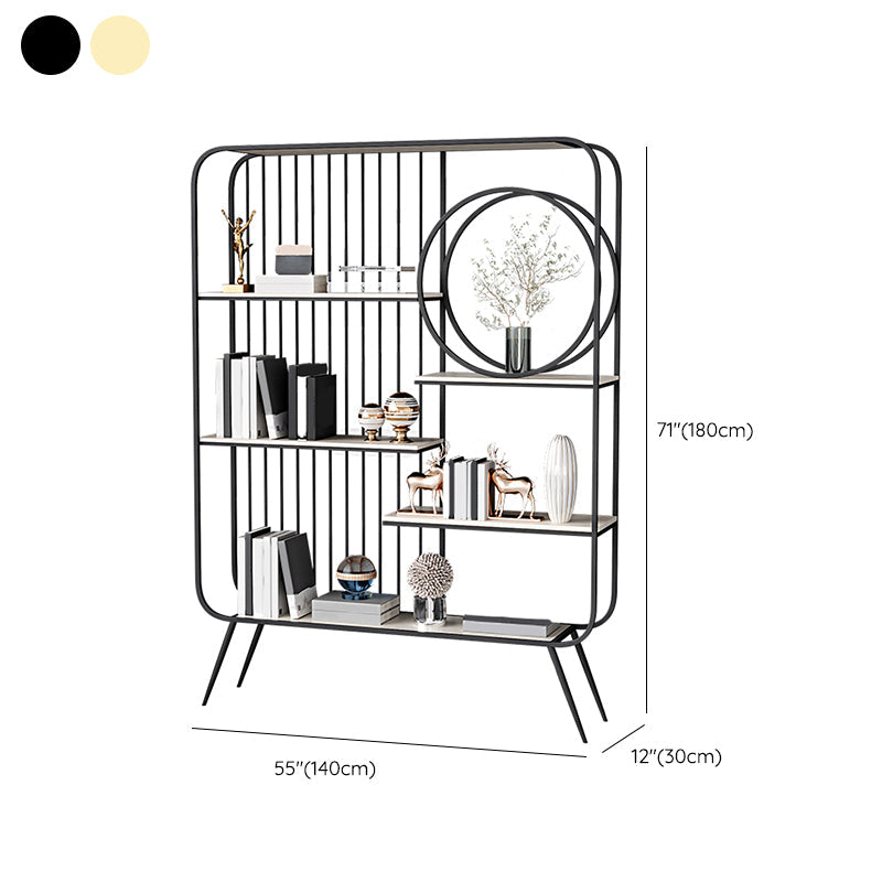 Metal Open Back Bookshelf Standard Shelves Included Bookcase for Study Room Clearhalo 'Bookcases' 'furn' 'furn_bookcases' 'Furniture' 'Office Furniture' 6987723
