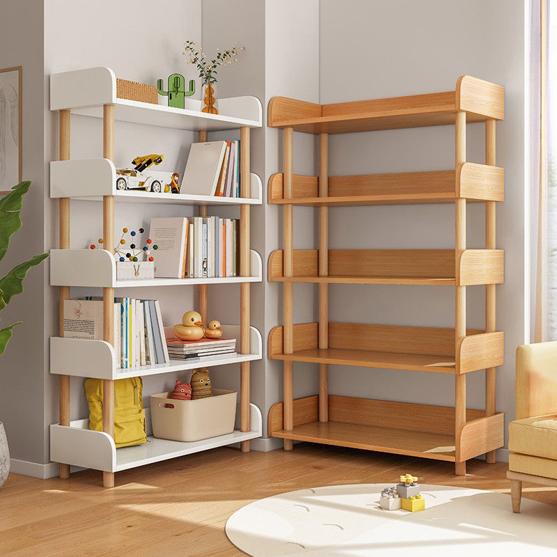 Open Back Standard Bookcase Scandinavian Engineered Wood Bookshelf