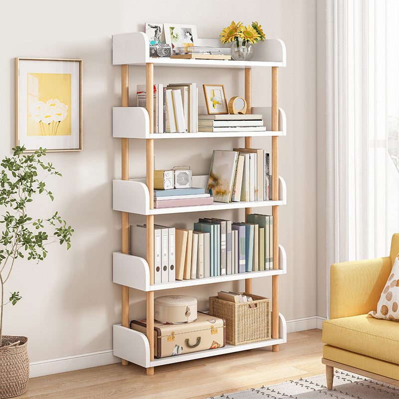 Open Back Standard Bookcase Scandinavian Engineered Wood Bookshelf