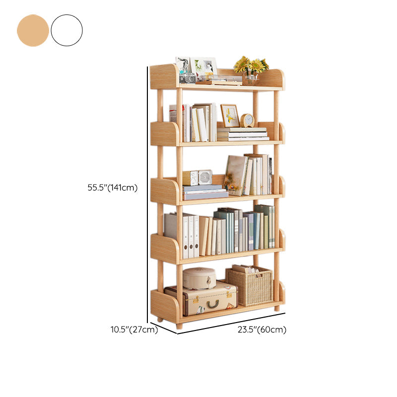 Open Back Standard Bookcase Scandinavian Engineered Wood Bookshelf