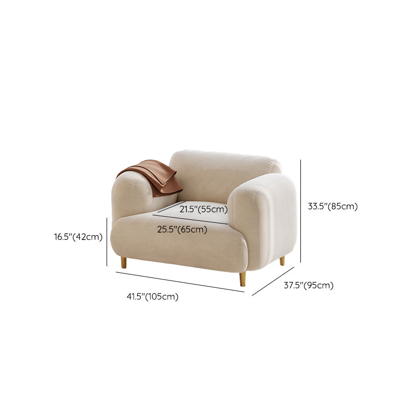 Contemporary Velet Seating Tufted Back Square Arm Sofa for Living Room Clearhalo 'furn' 'furn_sofas' 'Furniture' 'Living Room Furniture' 'Sofa' 'sofas' 6987801