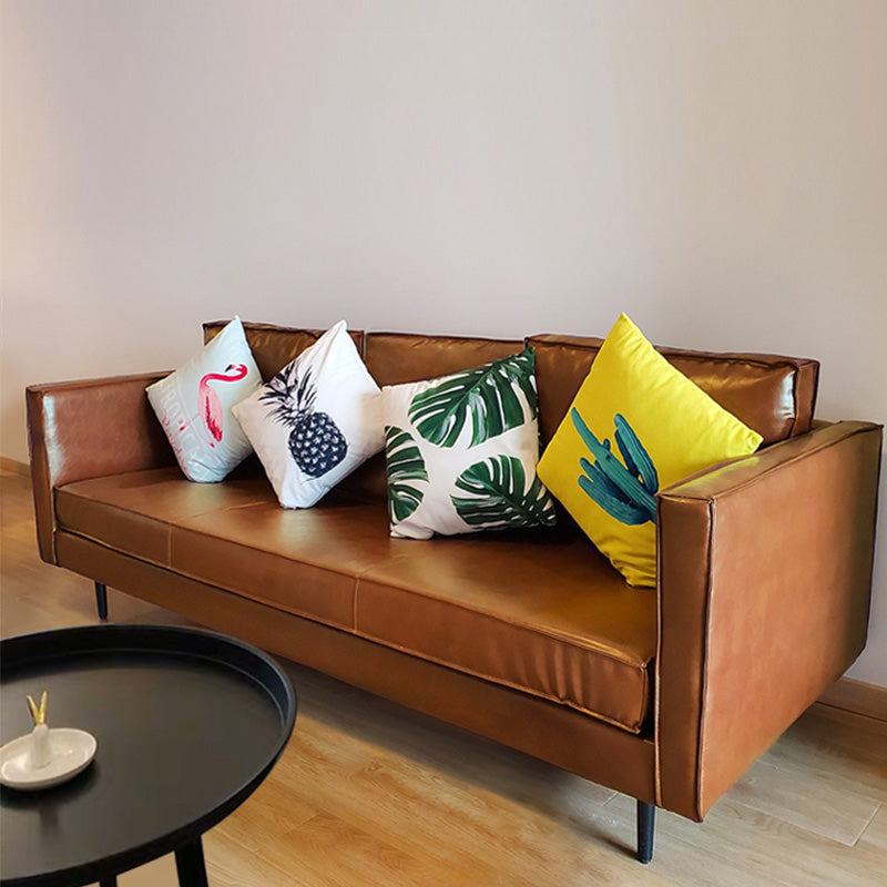 Faux Leder Tufted Rücken Cabrio Sofa Nordic Style Wohnzimmer Sitzgelegenheiten