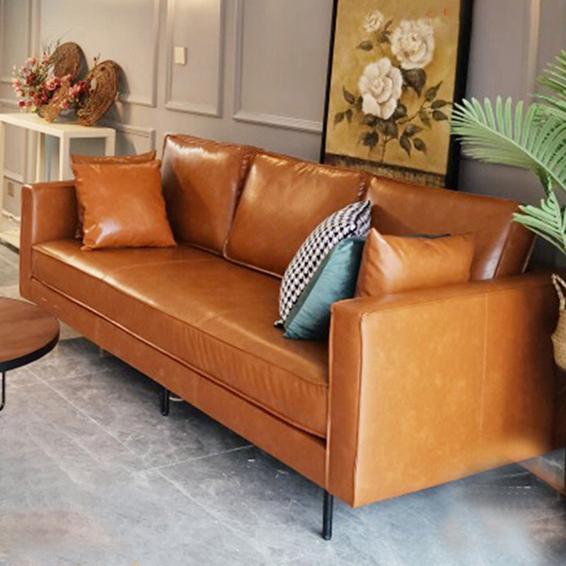 Faux Leder Tufted Rücken Cabrio Sofa Nordic Style Wohnzimmer Sitzgelegenheiten