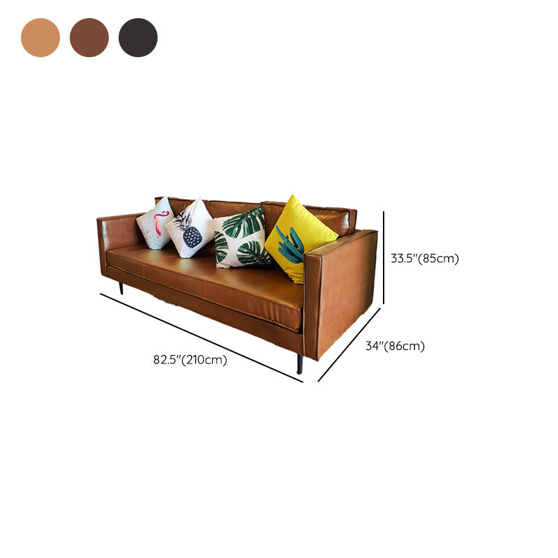 Faux Leder Tufted Rücken Cabrio Sofa Nordic Style Wohnzimmer Sitzgelegenheiten