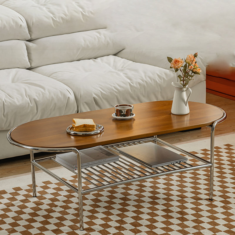 Tavolino moderno in telaio in legno nero tavolo da cocktail di caffè con scaffale