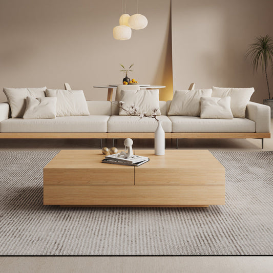 Tavolino moderno tavolino in legno nero tavolo da caffè con spazio