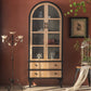 2-Door and 2-Drawer Accent Cabinet 69" Tall Solid Wood Glass Paned Storage Cabinet Clearhalo 'Cabinets & Chests' 'cabinets_chests' 'furn' 'furn_cabinets_chests' 'Furniture' 'Living Room Furniture' 6993252