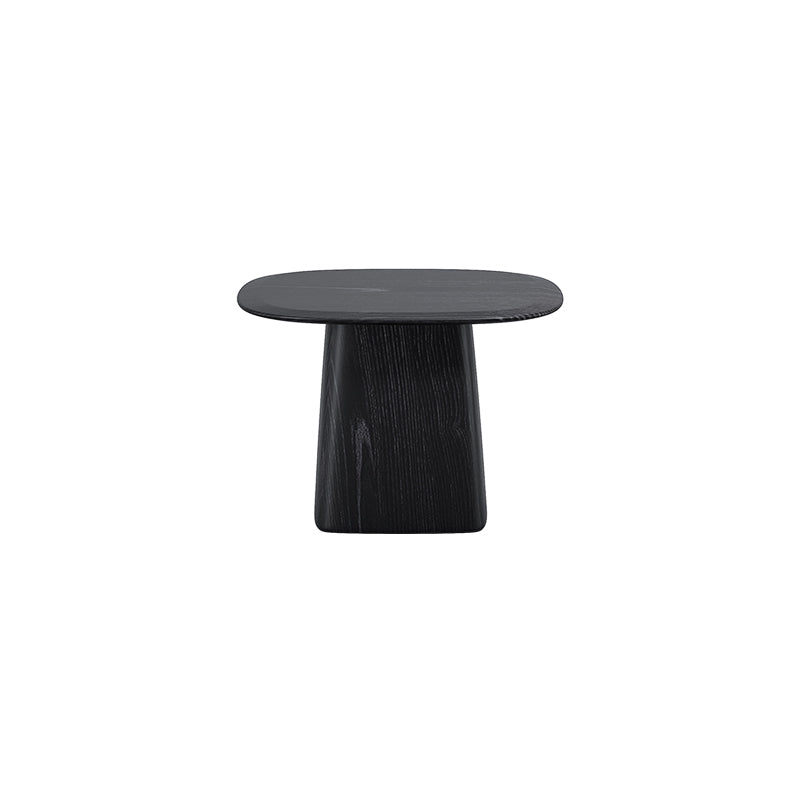 Pedestal Coffee Table Black Solid Wood Coffee Cocktail Table 24"L x 18"W x 18"H Clearhalo 'Coffee & Accent Tables' 'Coffee Tables' 'coffee_tables' 'furn' 'furn_coffee_tables' 'Furniture' 'Living Room Furniture' 6993349