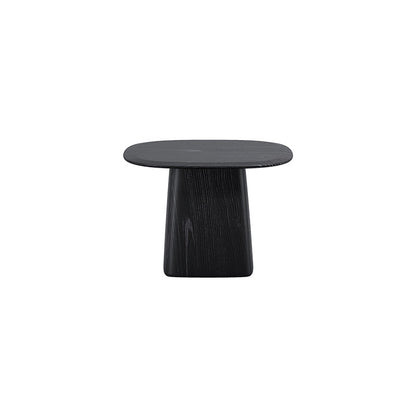 Pedestal Coffee Table Black Solid Wood Coffee Cocktail Table 24"L x 18"W x 18"H Clearhalo 'Coffee & Accent Tables' 'Coffee Tables' 'coffee_tables' 'furn' 'furn_coffee_tables' 'Furniture' 'Living Room Furniture' 6993349
