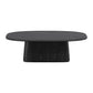 Pedestal Coffee Table Black Solid Wood Coffee Cocktail Table 39.5"L x 24"W x 12"H Clearhalo 'Coffee & Accent Tables' 'Coffee Tables' 'coffee_tables' 'furn' 'furn_coffee_tables' 'Furniture' 'Living Room Furniture' 6993350