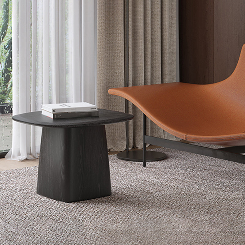 Pedestal Coffee Table Black Solid Wood Coffee Cocktail Table Clearhalo 'Coffee & Accent Tables' 'Coffee Tables' 'coffee_tables' 'furn' 'furn_coffee_tables' 'Furniture' 'Living Room Furniture' 6993352