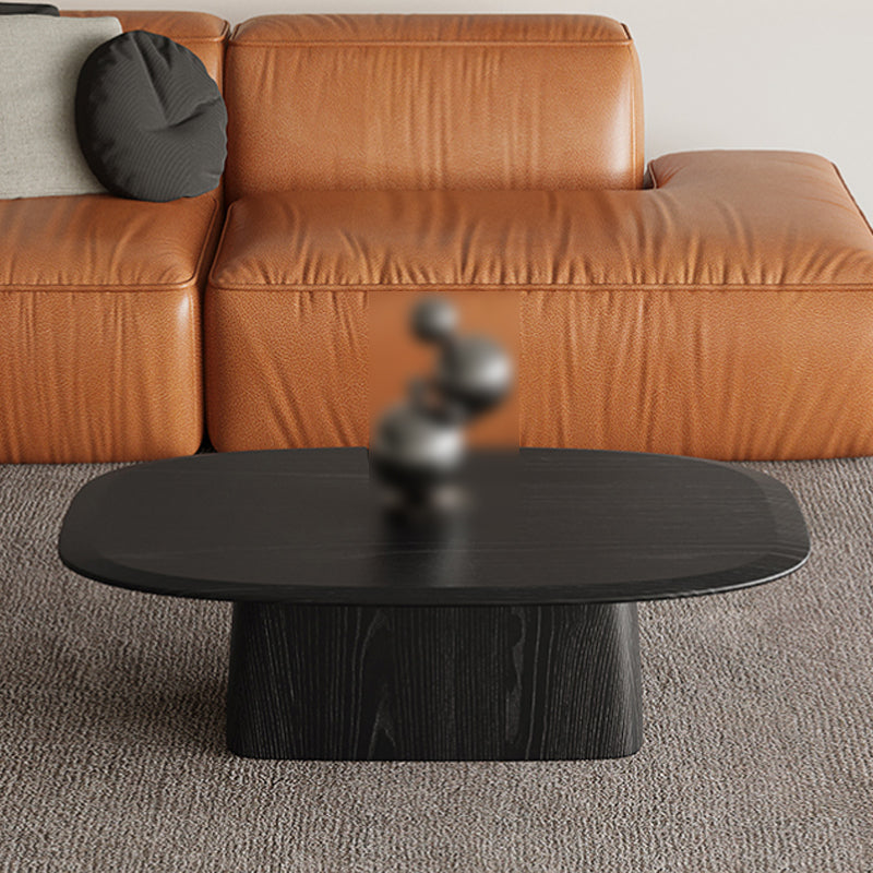 Pedestal Coffee Table Black Solid Wood Coffee Cocktail Table Clearhalo 'Coffee & Accent Tables' 'Coffee Tables' 'coffee_tables' 'furn' 'furn_coffee_tables' 'Furniture' 'Living Room Furniture' 6993353